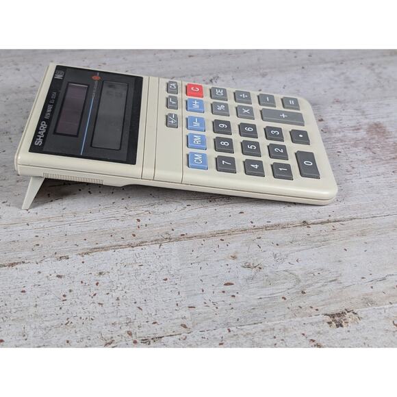 Sharp ELSI Mate EL-335A Solar Cell Calculator w Mem 6.5" Vintage - Tested Works - Picture 5 of 6